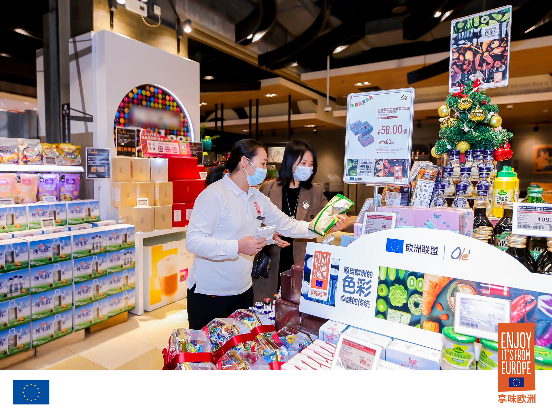 Customers selecting EU products.